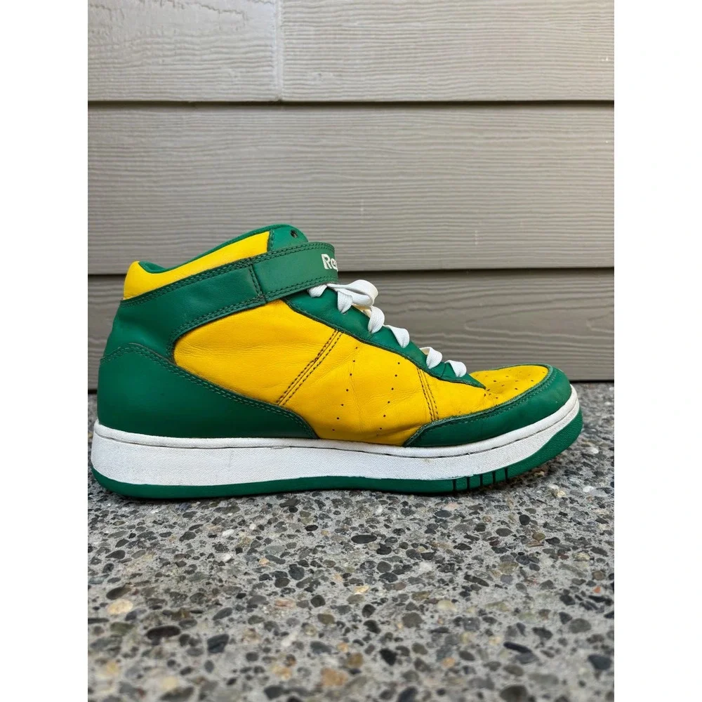 Reebok NBA Boston Celtics High Top Sneakers Yellow Green Mens 10.5 4-110842